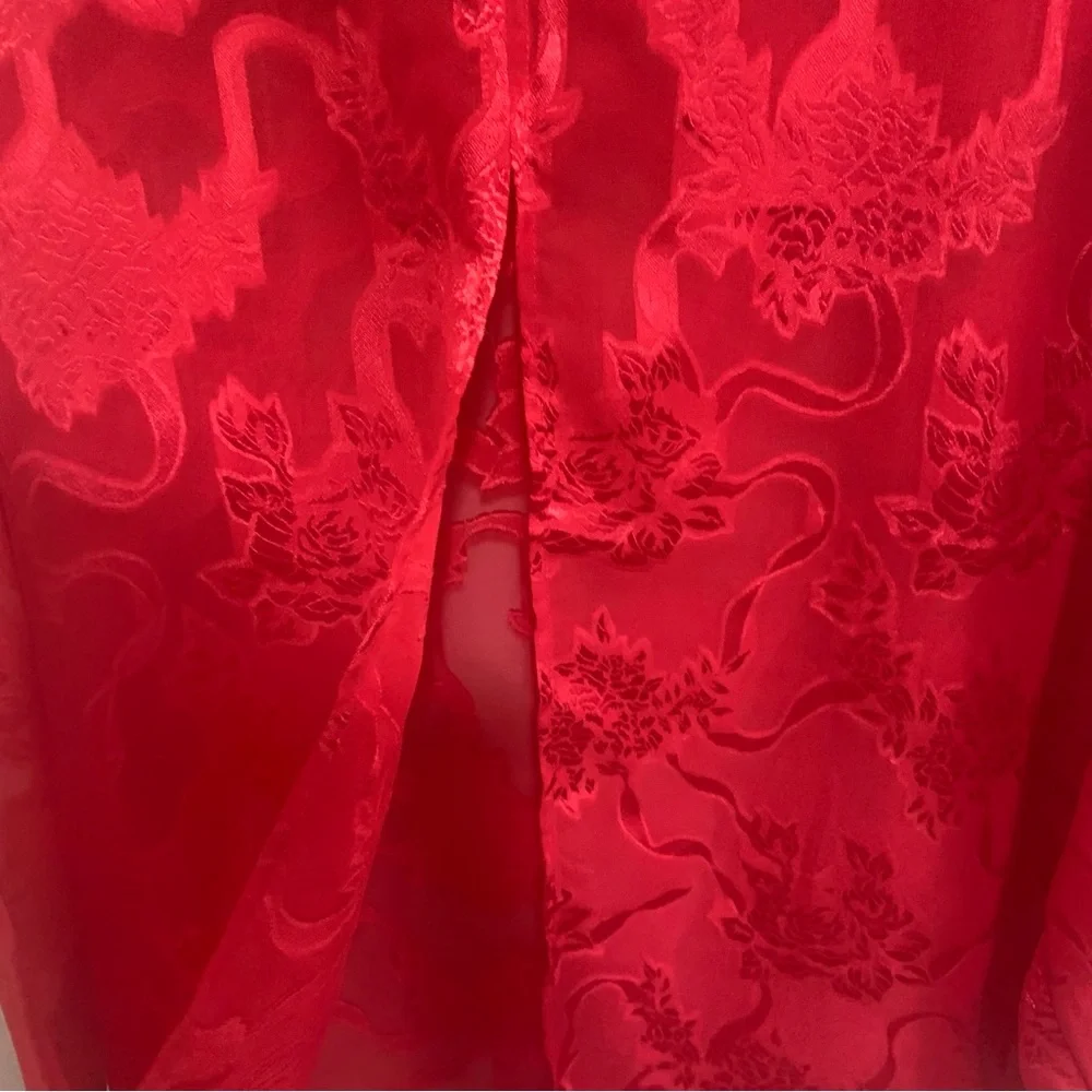 Victoria Secret Vintage Semi Sheer Floral Long Sleeve Blouse - Picture 7 of 13